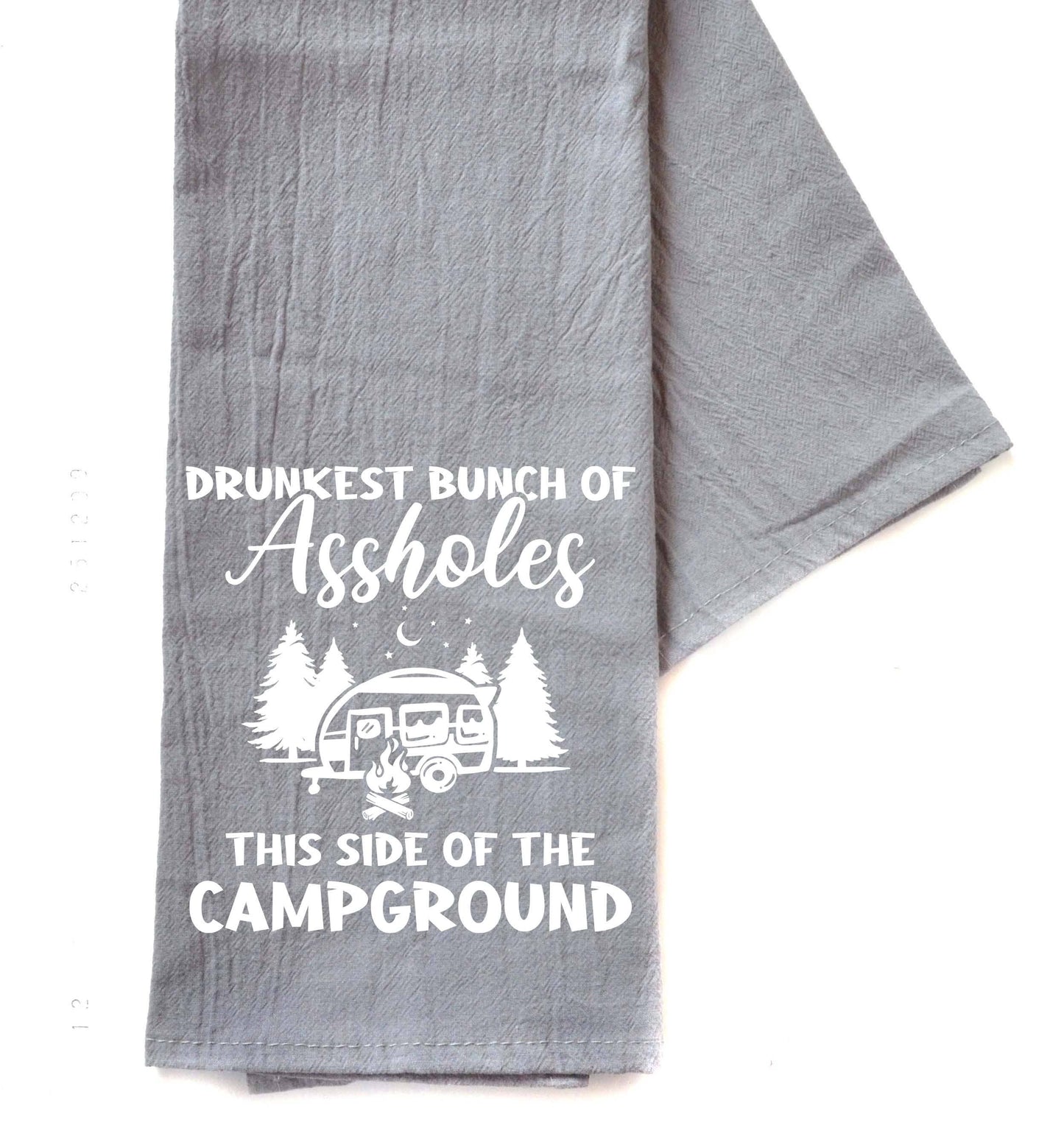 Drunkest Bunch Of Assholes - Gray Hand Towel