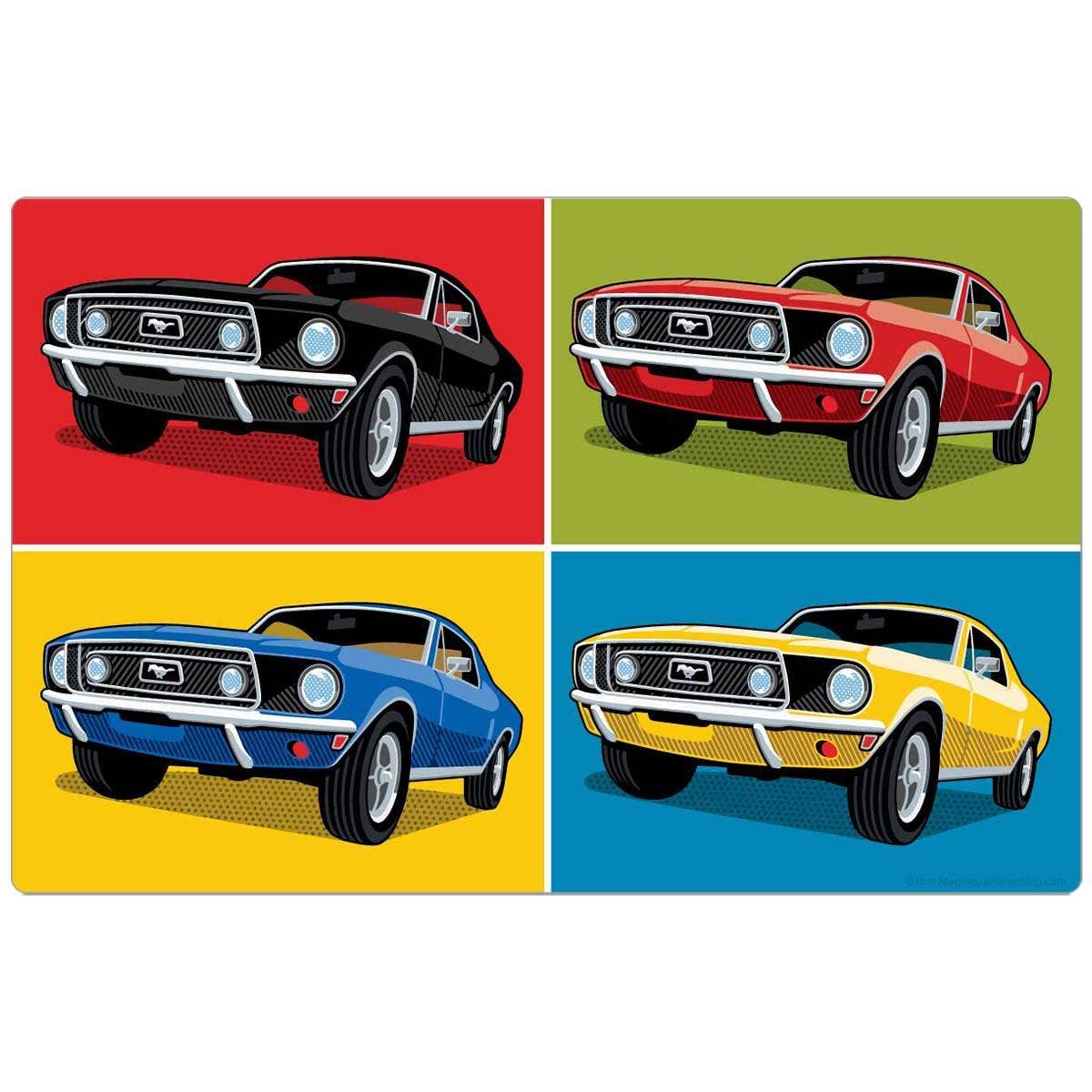 1968 Ford Mustangs Collage Pop Art Wall Decal
