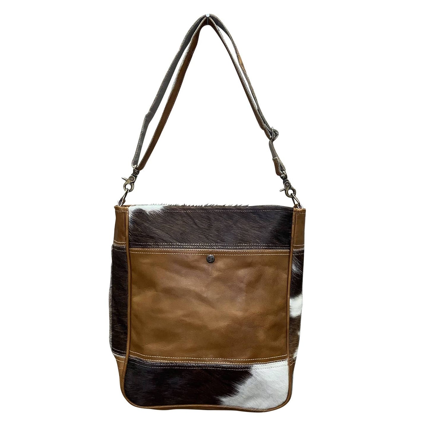 Caramel Leather Hide Crossbody
