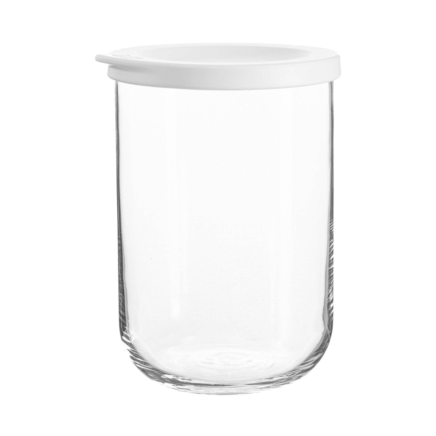 Glass Storage Jar - 1 Litre - White