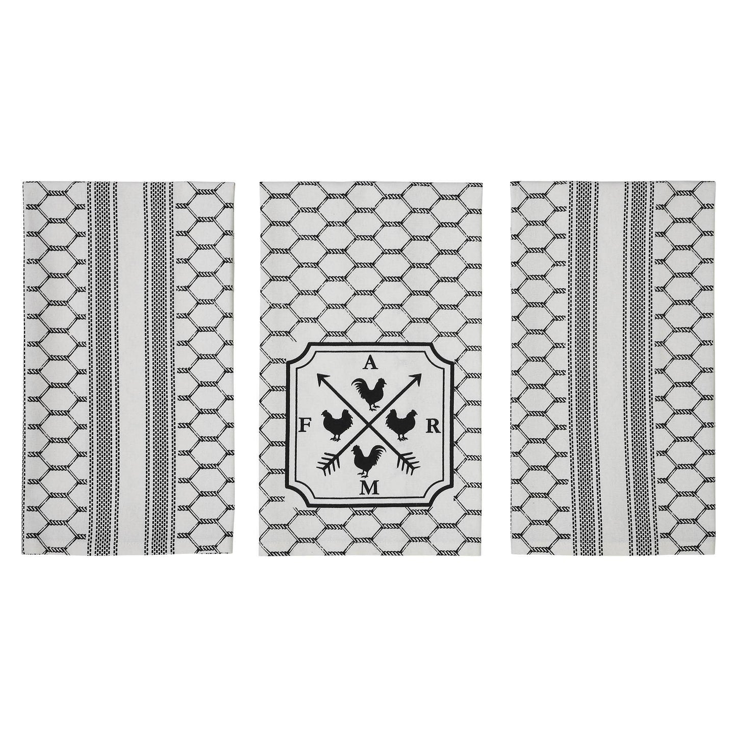 Down Home FARM Tea Towel Set of 3 19x28