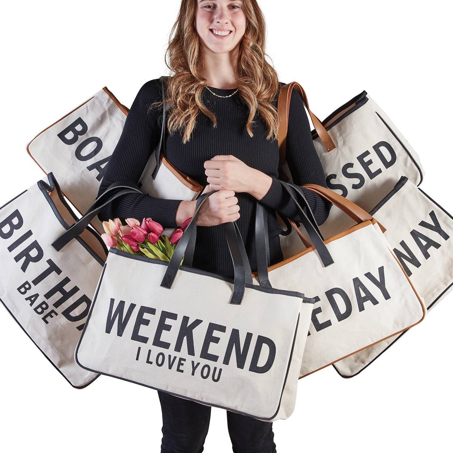 Santa Barbara Canvas Tote - Weekend I Love You