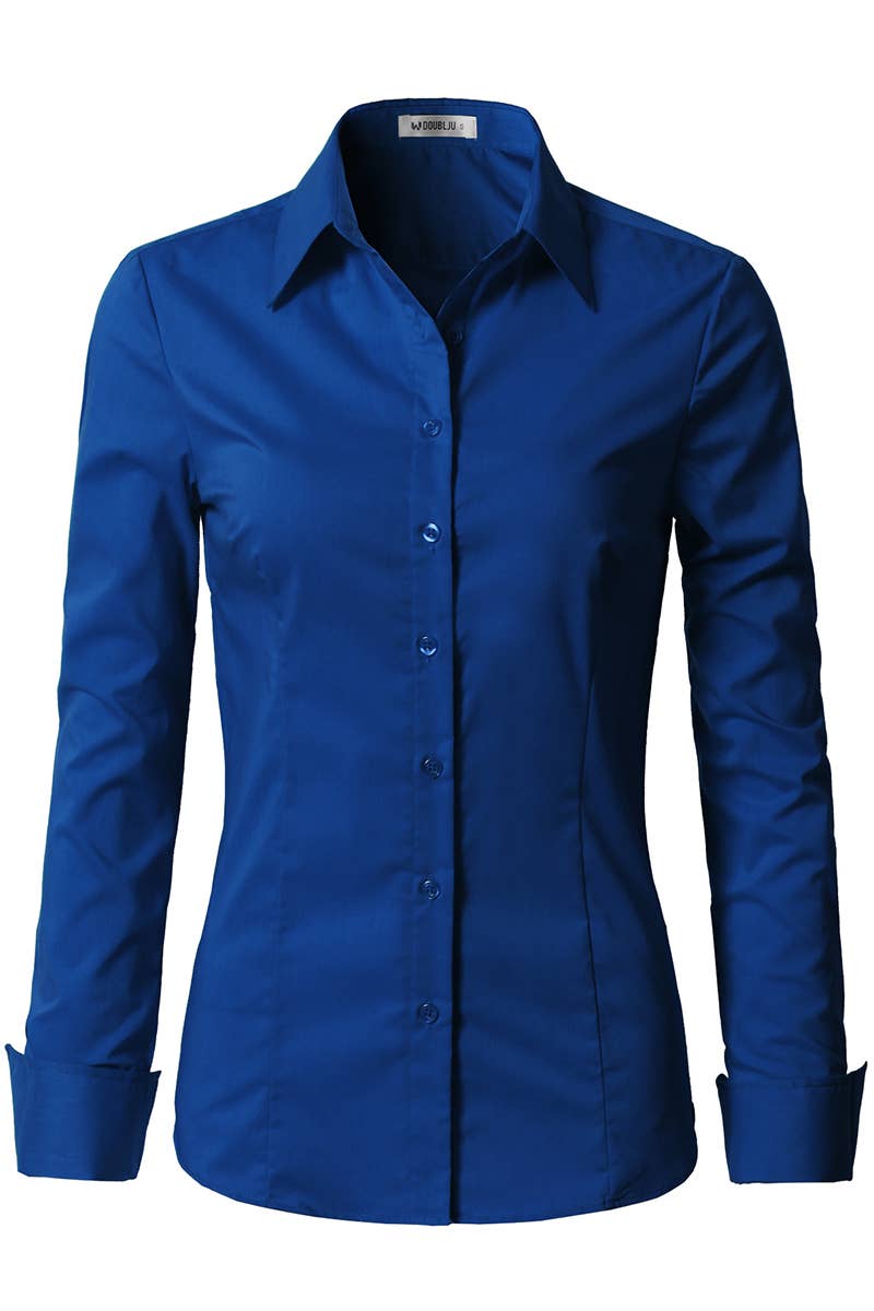 Button Down Long Sleeve Collared Shirt