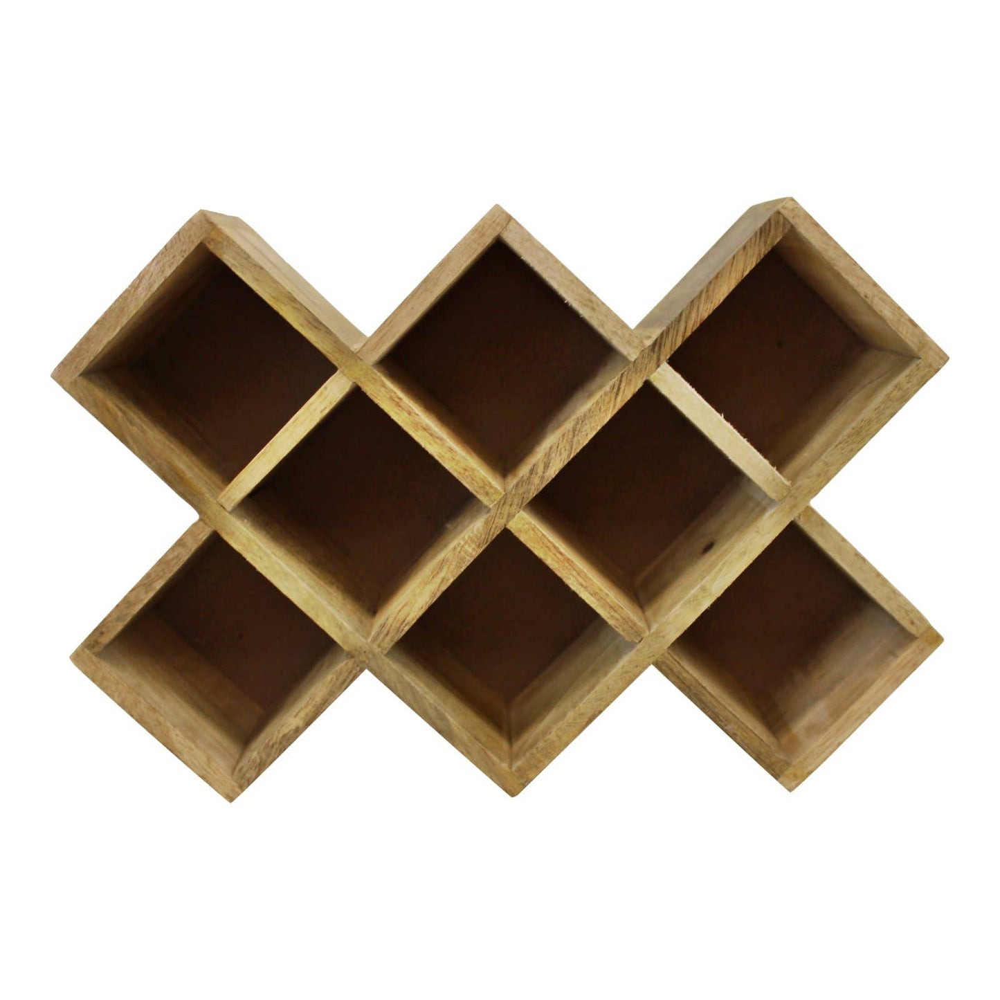 Freestanding Wooden Spice Rack, holds 8 bottles