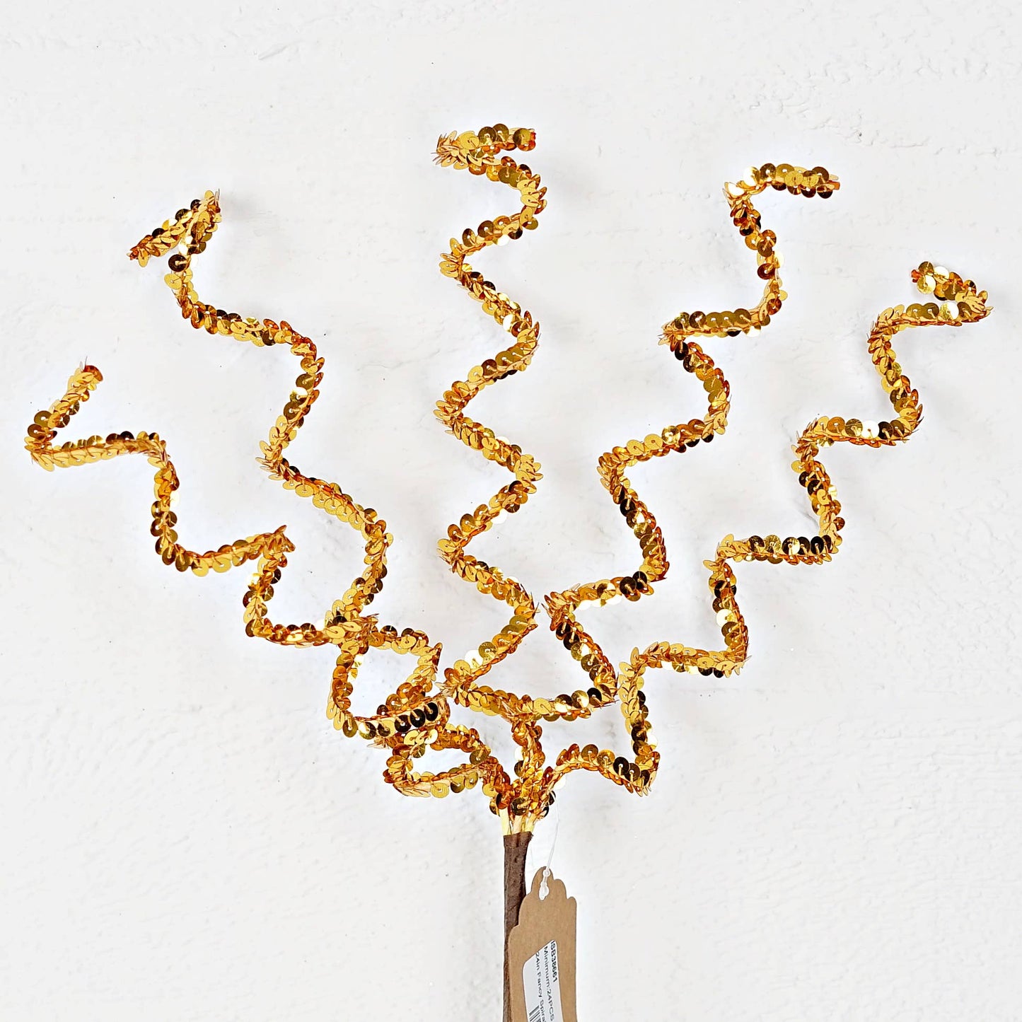 24in Fancy Spiral Stem Spray-Gold