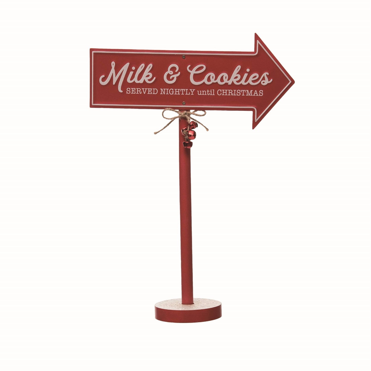 Wood 16.75 in. Christmas Milk and Cookies Standing Sign