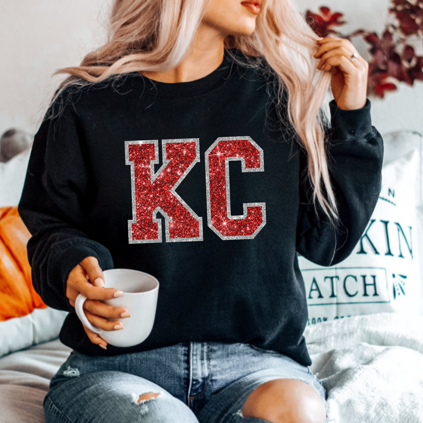 Faux Sequin Kansas City Football
