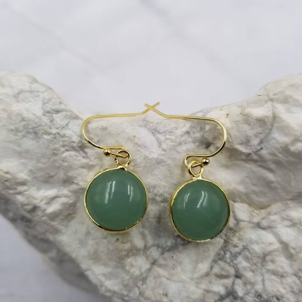 Gold Plated Semi-Precious Stone Earrings