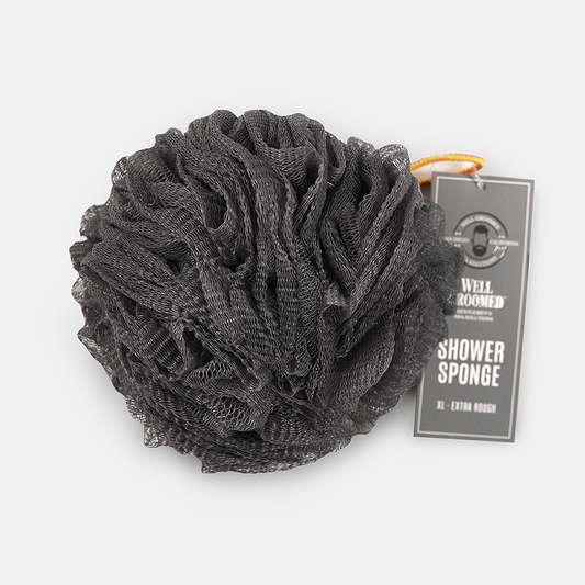 Well Groomed Jumbo Extra Rough Shower Sponge - Charcoal