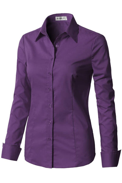 Button Down Long Sleeve Collared Shirt