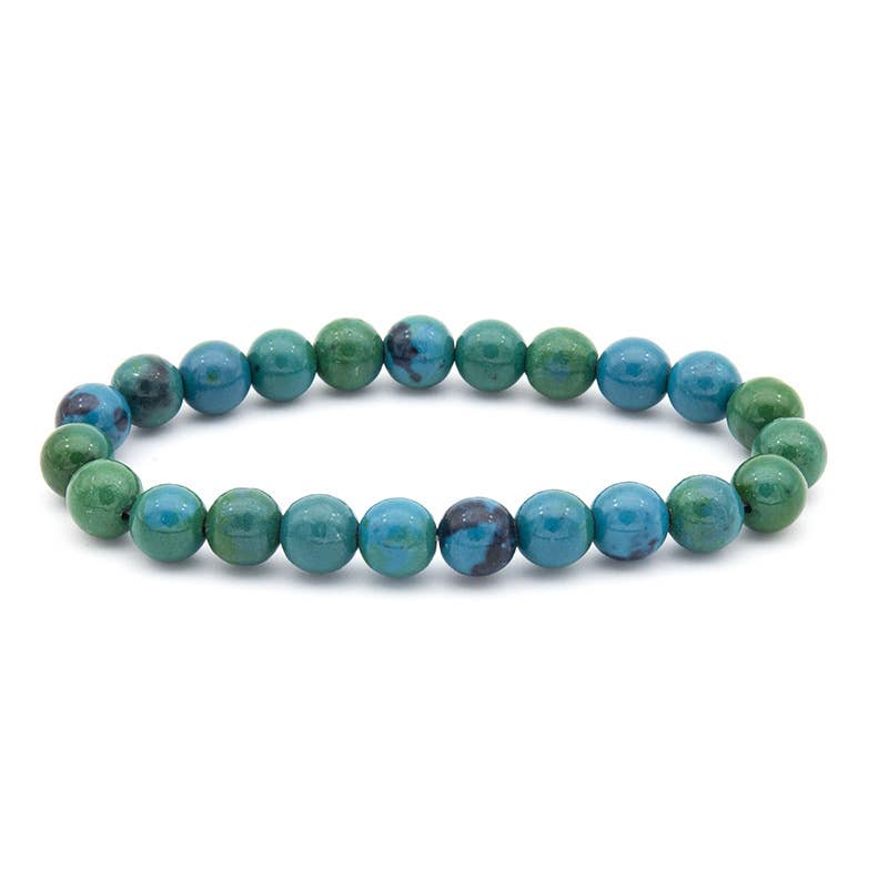 8MM Elastic Natural Stone Bracelets: Indian agate
