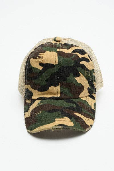Distress Mesh Back Cap