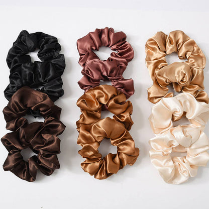 silk scrunchie wine