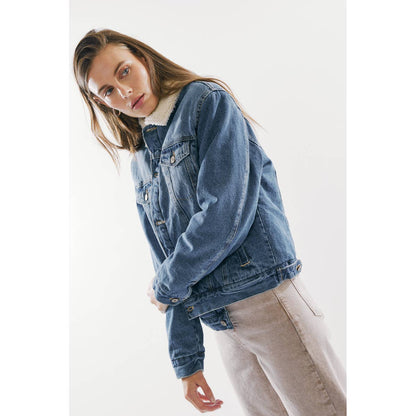 Kancan Trucker Sherpa Jean Jacket