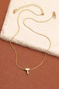 Snake Chain Initial Necklace E