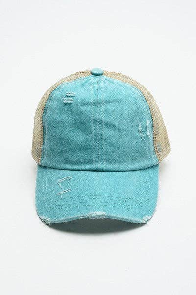 Distress Mesh Back Cap