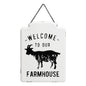 Welcome To Our Farmhouse Metal Hanging Sign