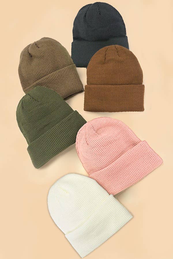 Soft Ribbed Knit Beanies