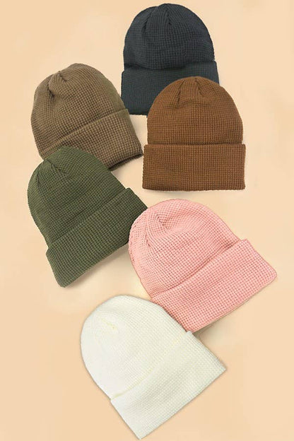 Soft Ribbed Knit Beanies