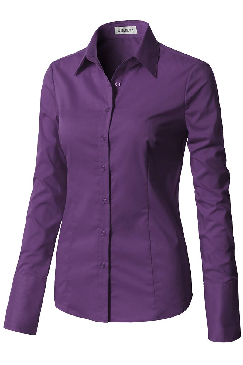Button Down Long Sleeve Collared Shirt
