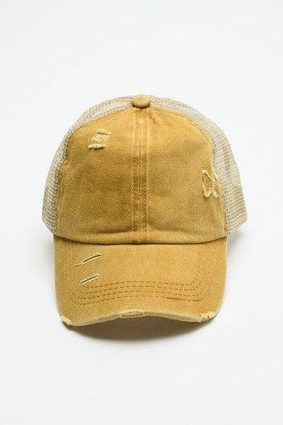 Distress Mesh Back Cap
