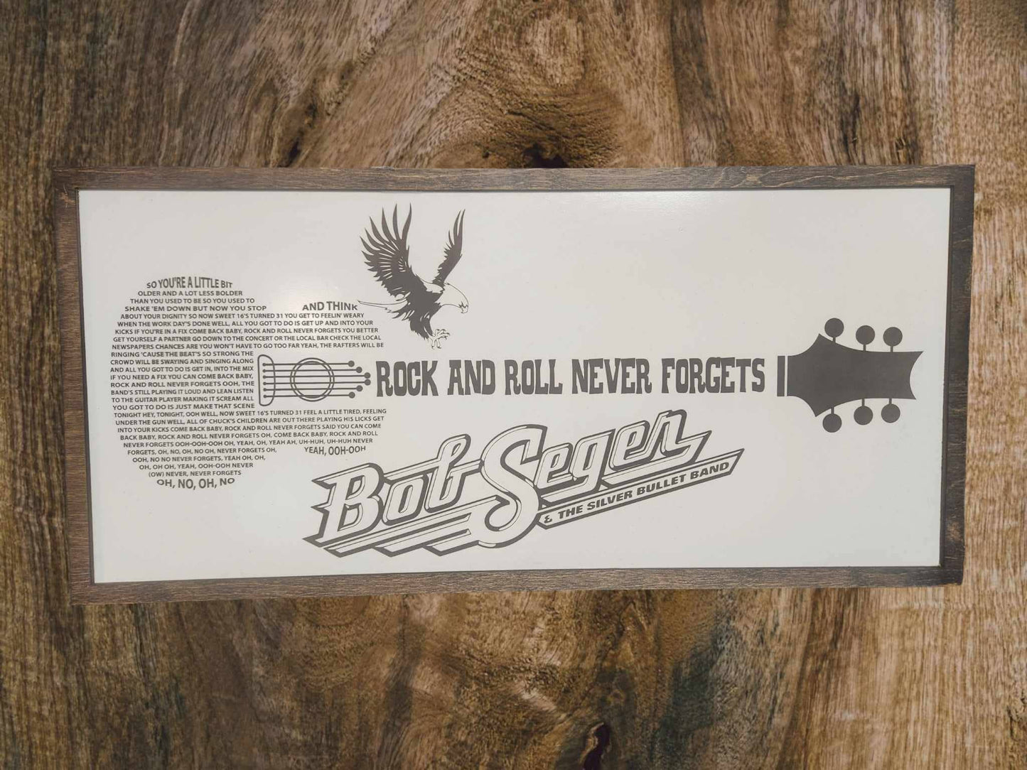 Rock-n-roll sign - Bob Seger - Song Sign - Bar, Sign, Man