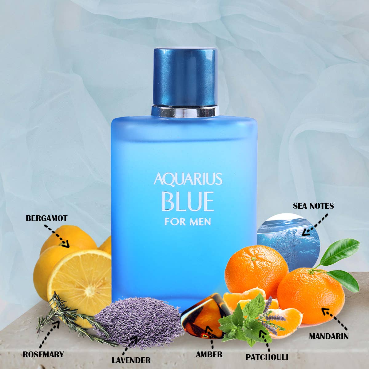 Aquarius Blue Spray Cologne Eau De Toilette For Men