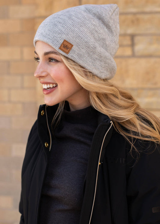 Grey Slouchy Beanie
