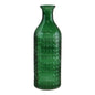 Small Glass Bottle Vase, Dark Green