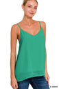 Swiss Dot Adjustable Strap Cami (Lined)