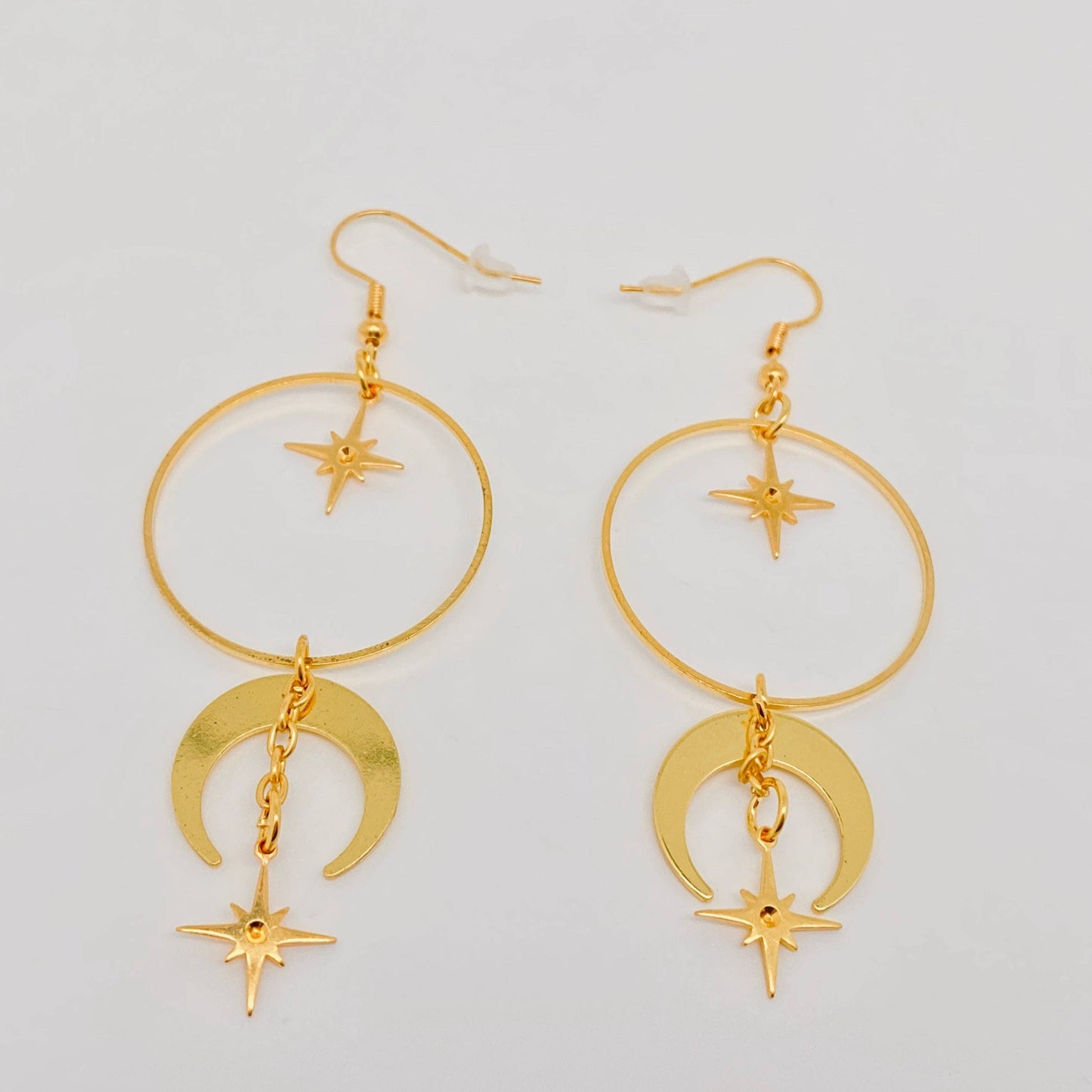 Fashion Star Moon Big Circle Earring - MS