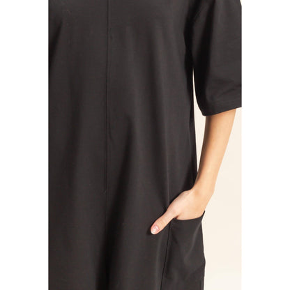 Drop Shoulder Short Sleeve Knit Romper