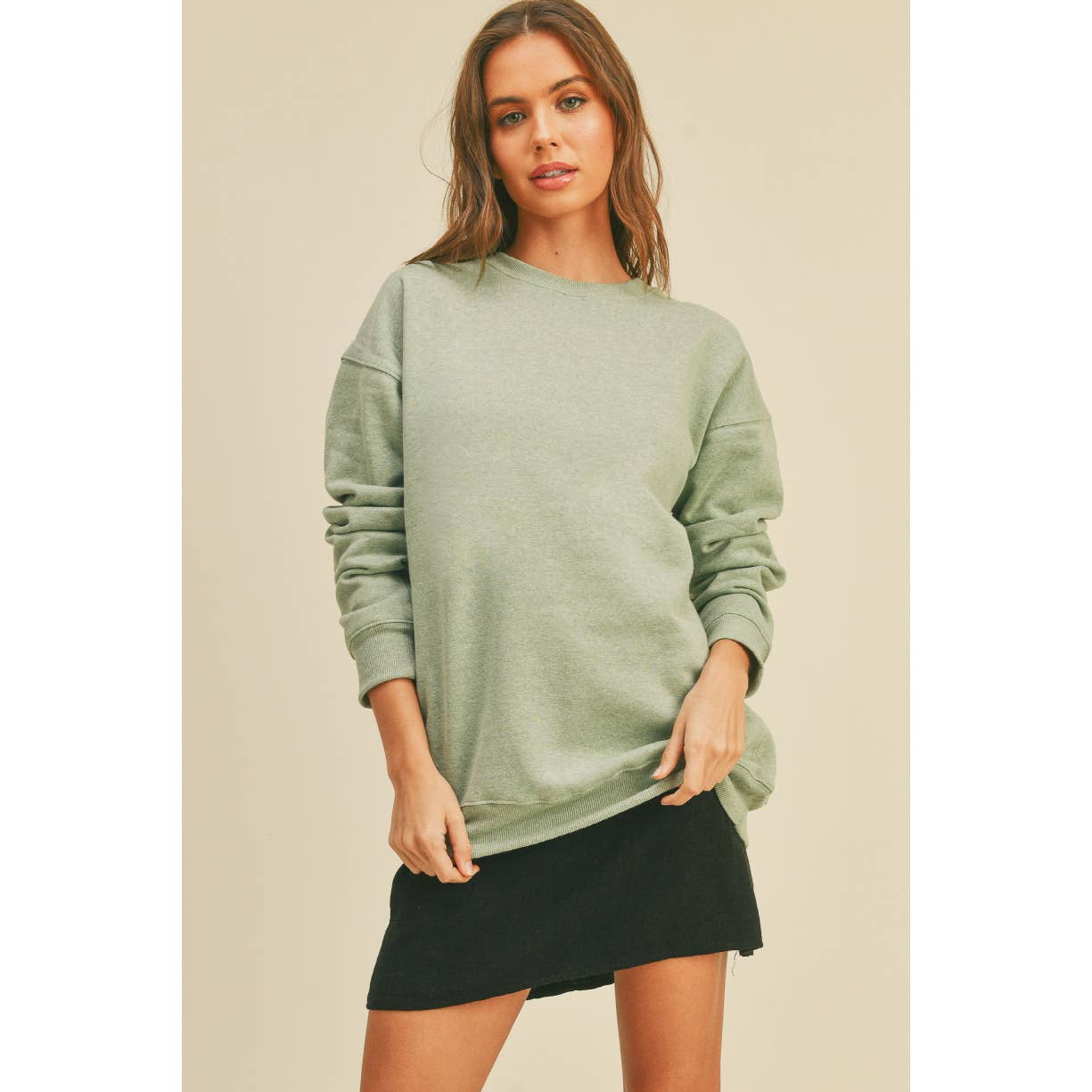 Blank Sweatshirt: BLACK, S
