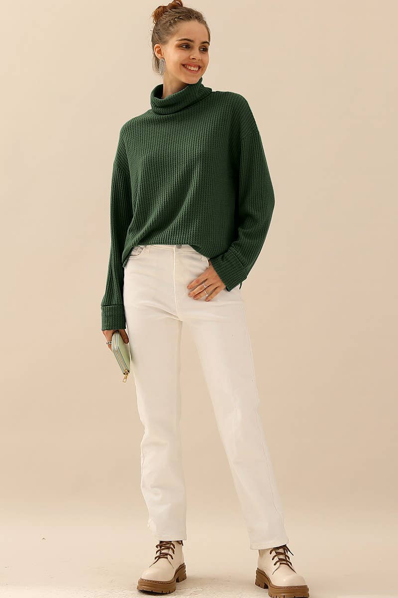 TURTLE HIGH NECK KNIT TOP