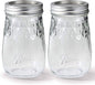 Flute Shaped Mason Jars 16 oz with Airtight Lids and Bands