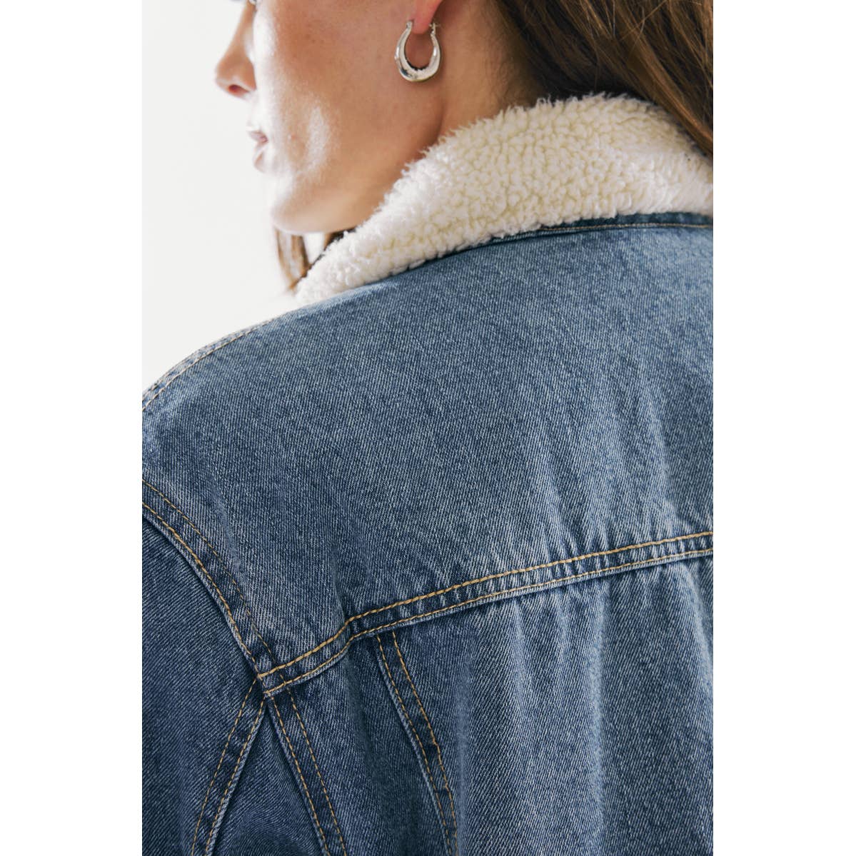 Kancan Trucker Sherpa Jean Jacket