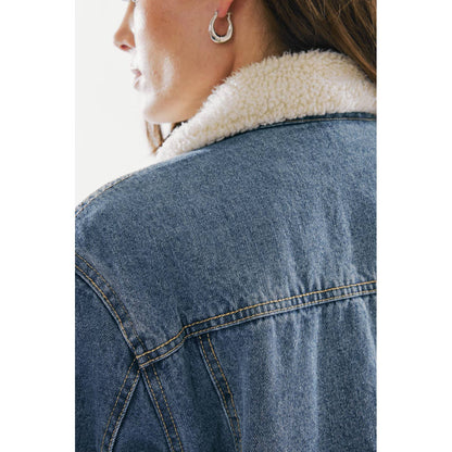 Kancan Trucker Sherpa Jean Jacket