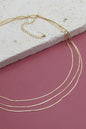 Triple Layer Thin Flat Chain Necklace | 47N19403