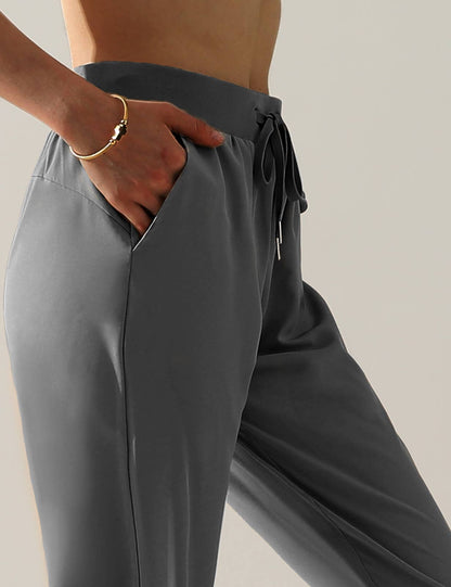 Elastic Band Waist With Side Pocket Pants