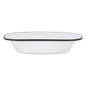 Argon Tableware White Enamel Pie Dish- Navy