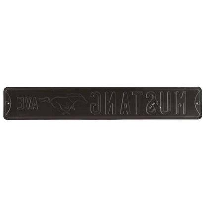 Ford - "Mustang Ave" Embossed Metal Street Sign