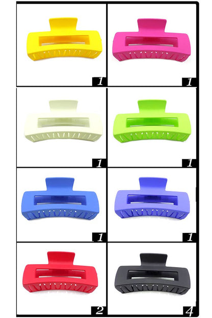 Solid Plastic Rectangle Hair Claw Clip
