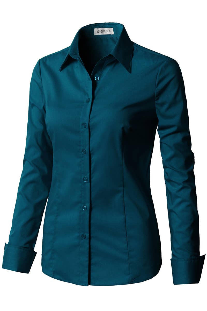 Button Down Long Sleeve Collared Shirt