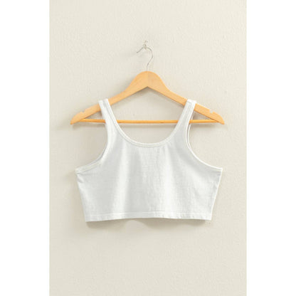 Sleeveless Scoop Neck Crop Top