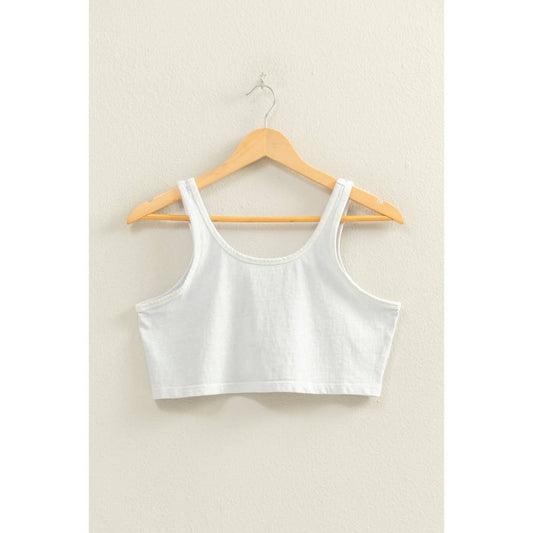 Sleeveless Scoop Neck Crop Top