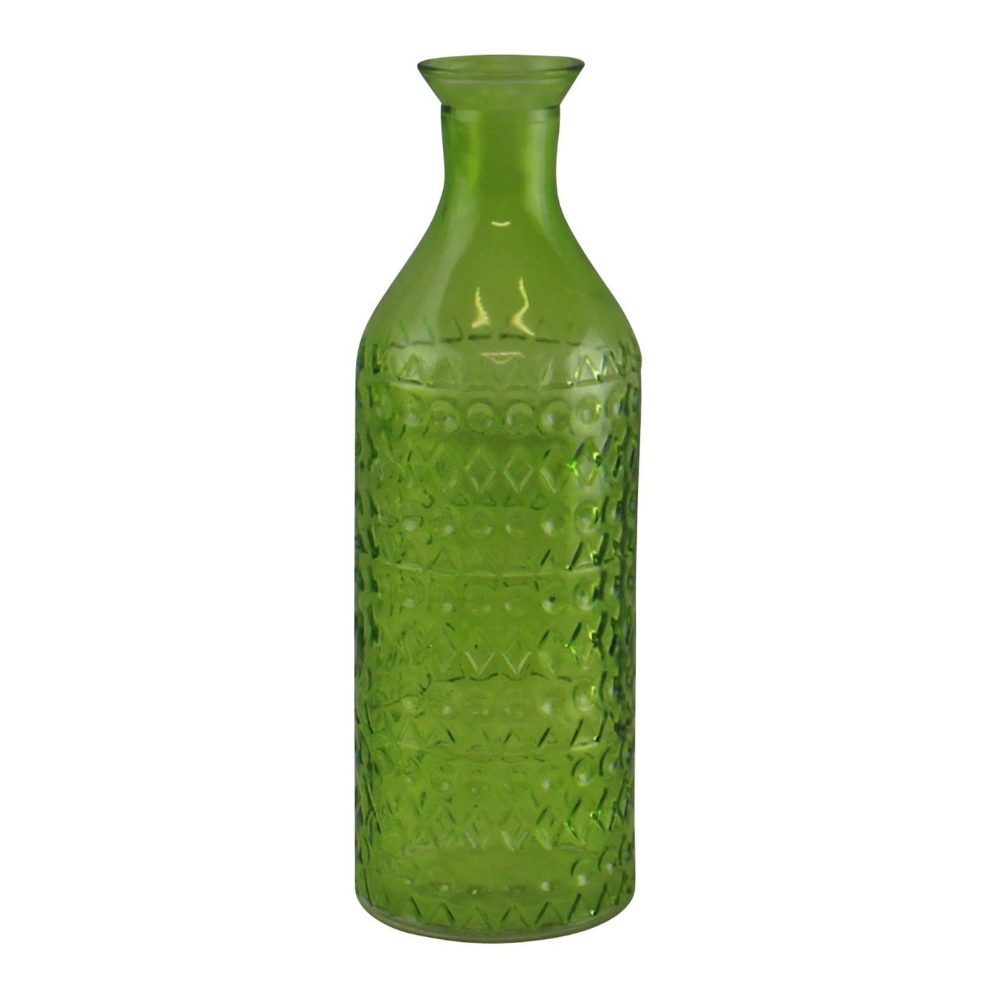 Small Glass Bottle Vase, Light Green