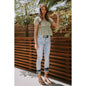 MID RISE ANKLE SKINNY W HEM TACKING DETAIL