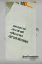 Funny Tea Towel: Milk