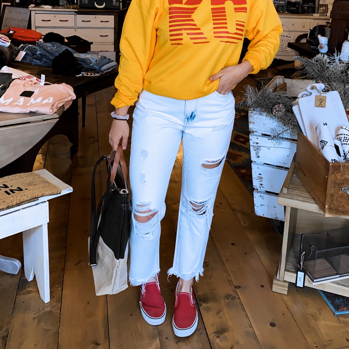 Flying Monkey Super High Straight Cropped Jeans