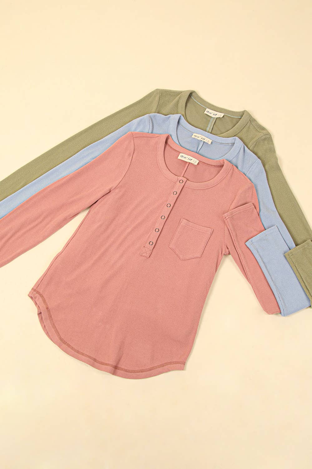 Soft brushed solid knit casual top